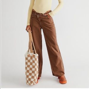 Ragged priest jeans crossover waist